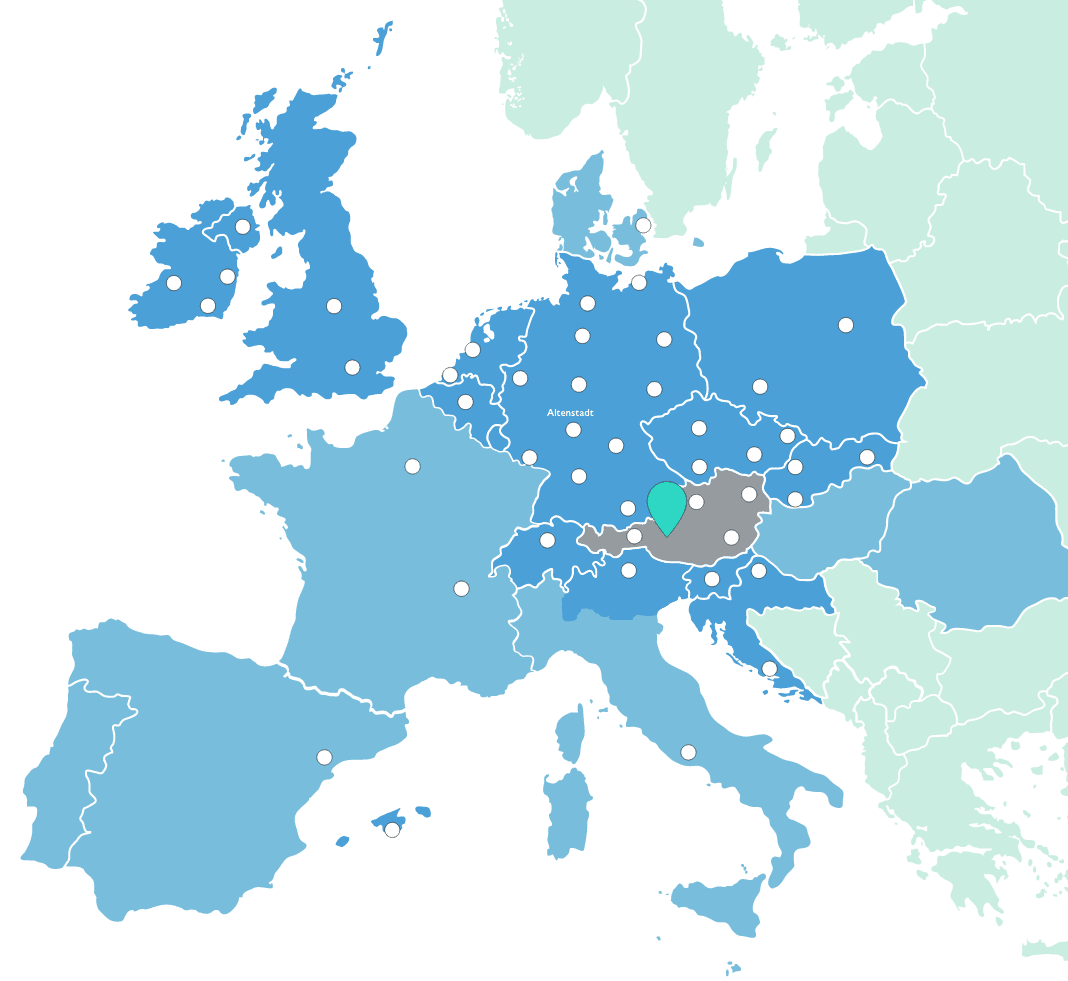 Eine Karte mit den Niederlassungen von Ille
