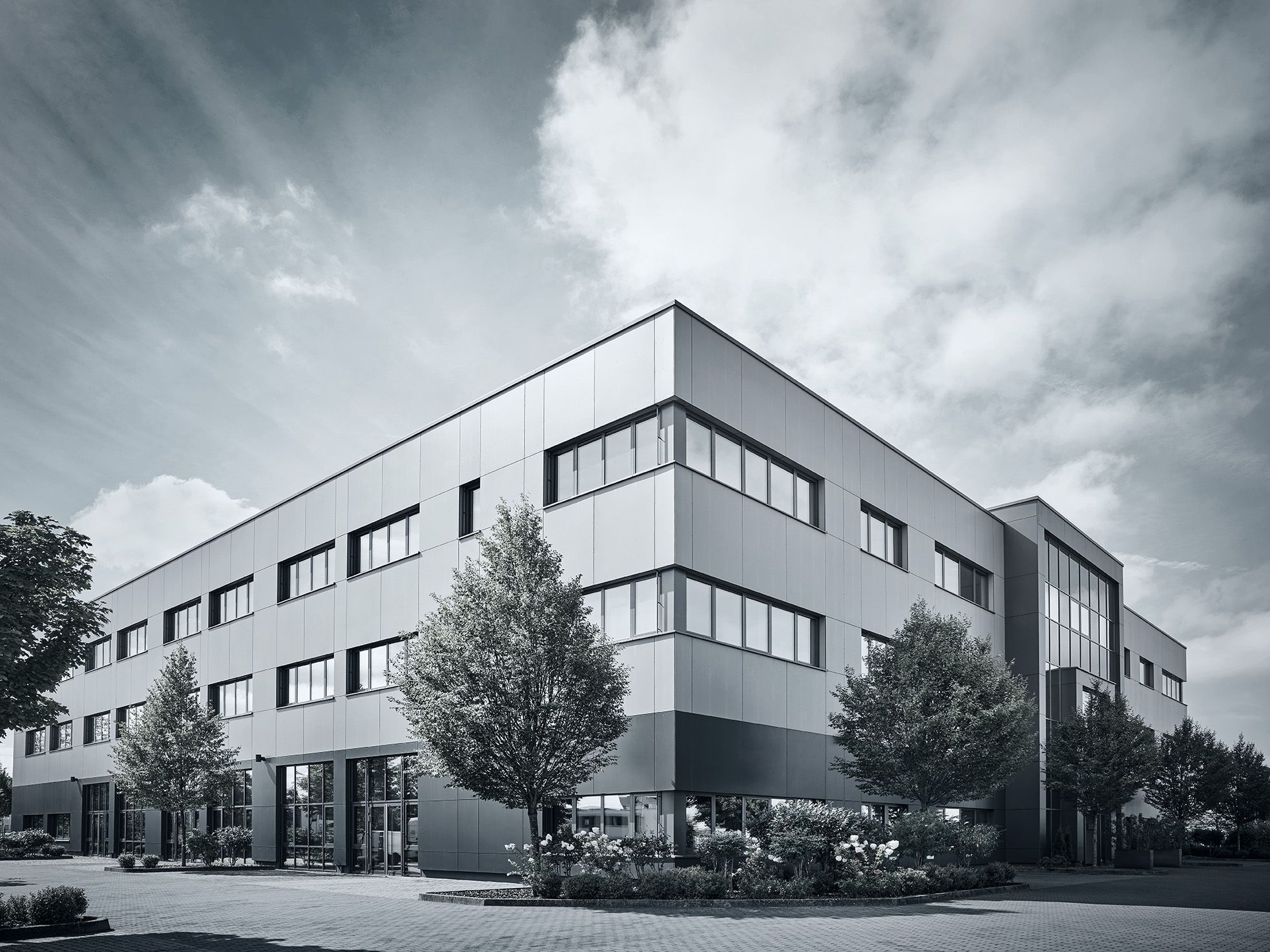 Ille Zentrale in schwarz-weiß