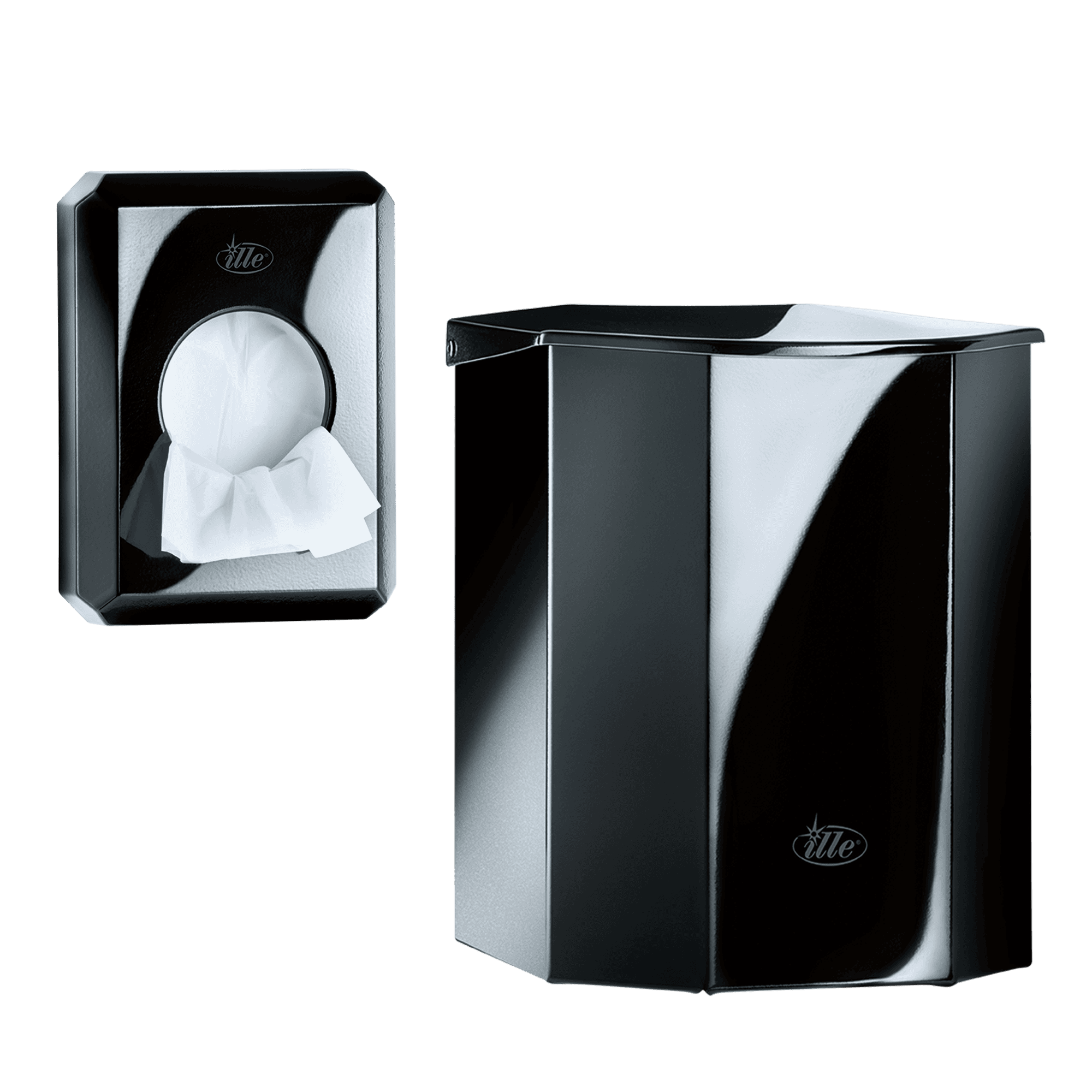 Secret Service dispenser & waste bin in black